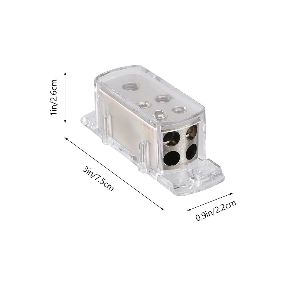 2Pcs 4-Way Audio Power Distribution Block Heavy Duty Zinc Alloy Brass Pc Materials Anti Oxidation Car Amplifier Splitter Box Rv