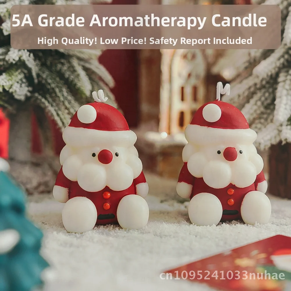 

Handmade Santa Claus Scented Candle - Candy Simulated Modeling Christmas Atmosphere Fragrance Gift Paraffin Soy Wax