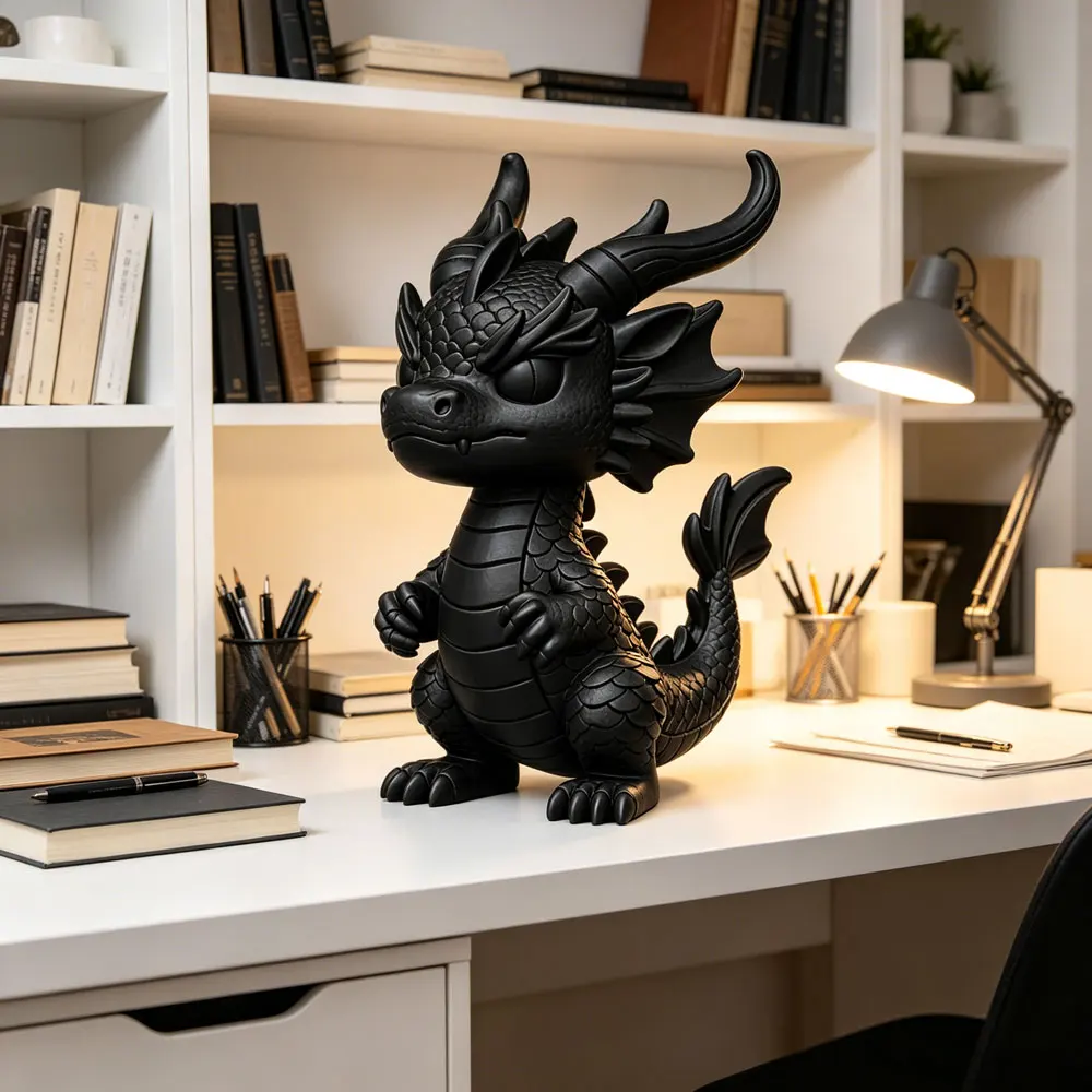 3D Printed Fantasy Desk Decor Collectible Ornament for Home Office Gift Miniature Dragon Figurine Mini Dragon Statue