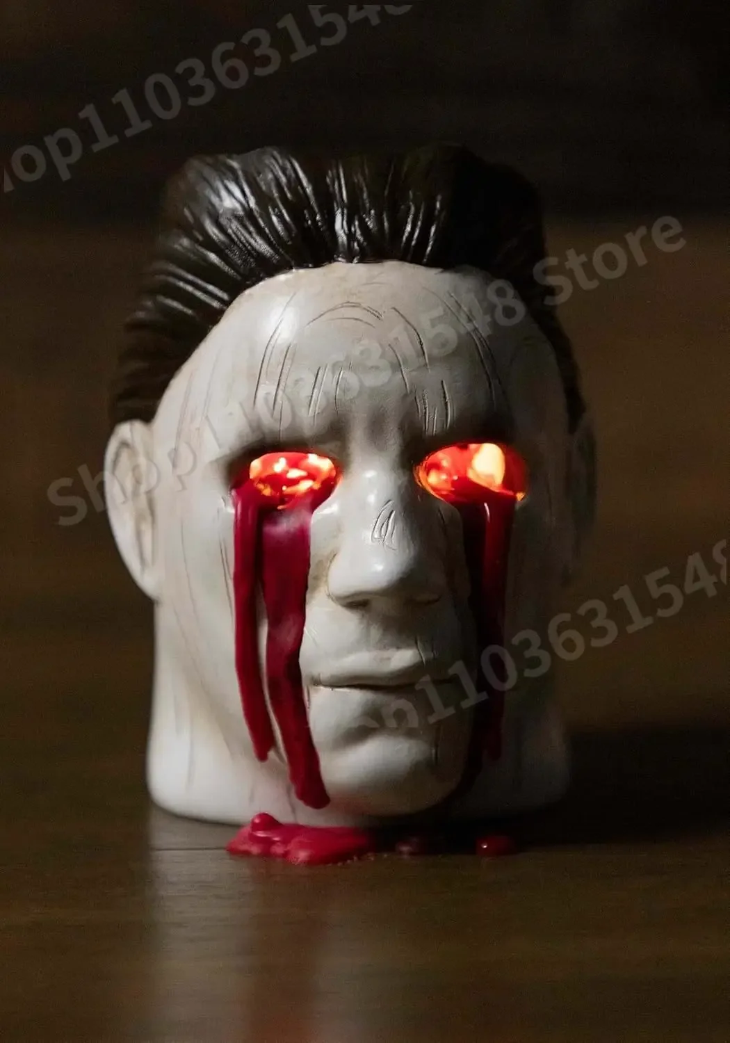 2024 New Halloween Michael Myers Candle Holder Decoration Horror Candle Holder Resin Crafts Home Decor Gifts for family kids