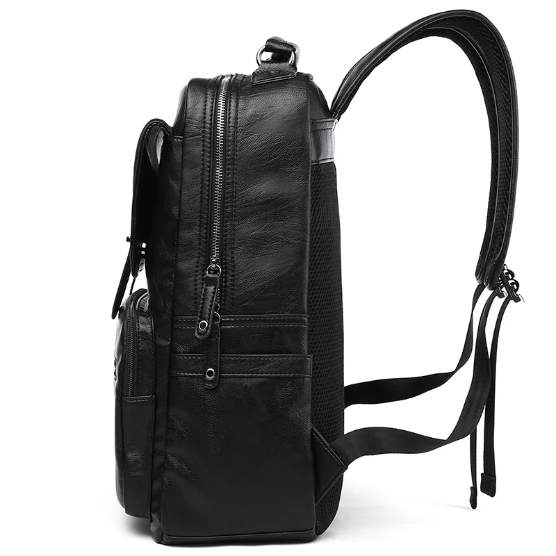 MATE ELAN Vintage Business Leather Backpack For Men Women Work Commuter Travel Casual 15.6 inch Laptop School Bag Daypack