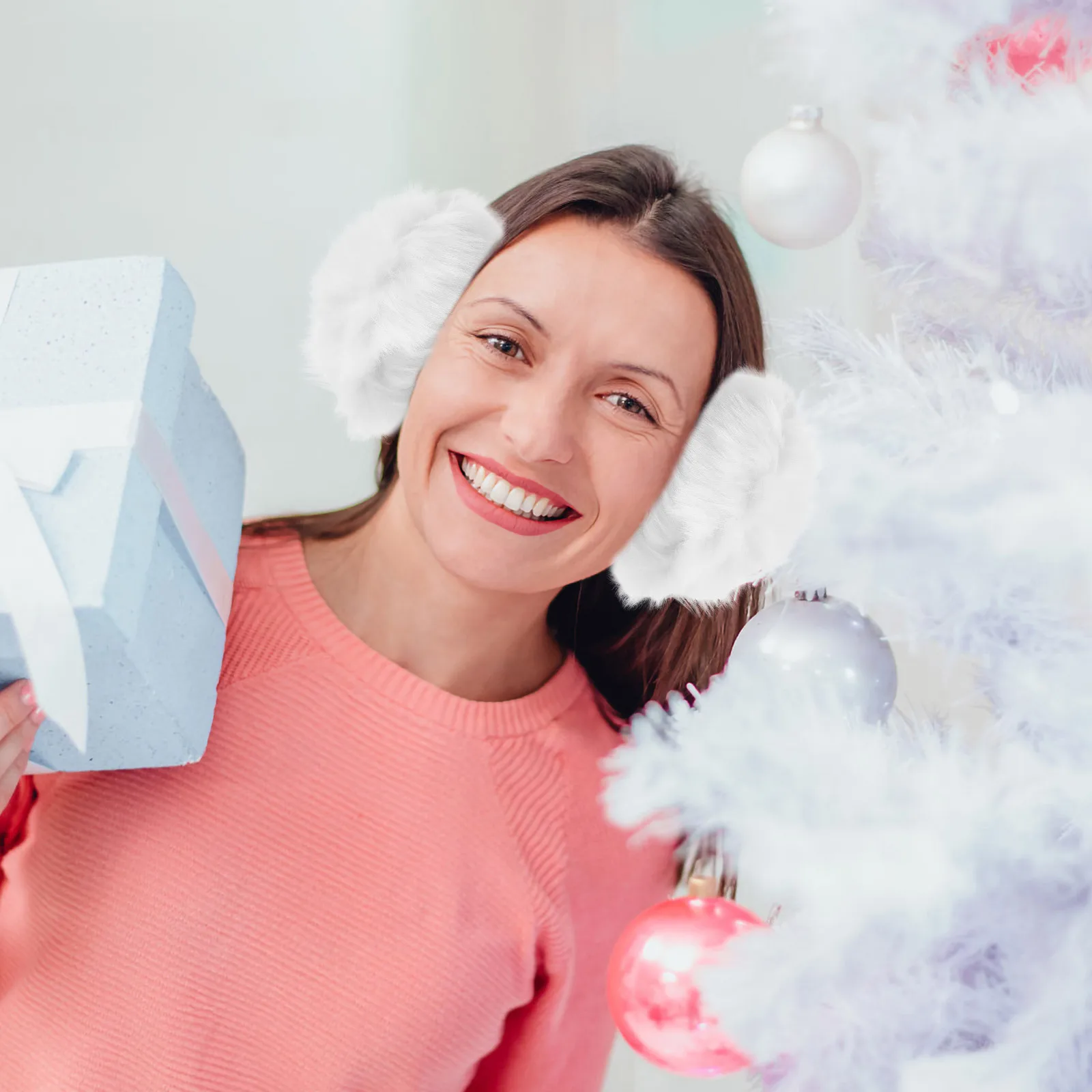 غطاء ناعم للحماية من الشتاء الدافئ، غطاء أذن مقاوم للرياح وقابل لإعادة الاستخدام، إكسسوار لفائف أذن شتوية جميلة #5