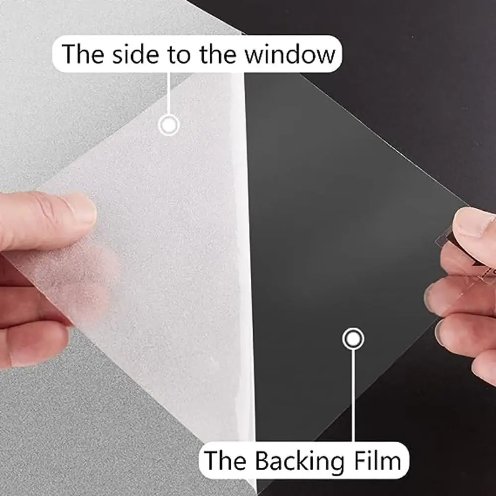 1Roll Self-Adhesive Window Film Matte Frosted Glass Heat Insulation Privacy Sticker Privacy Protection 2 Meters Window Stickers