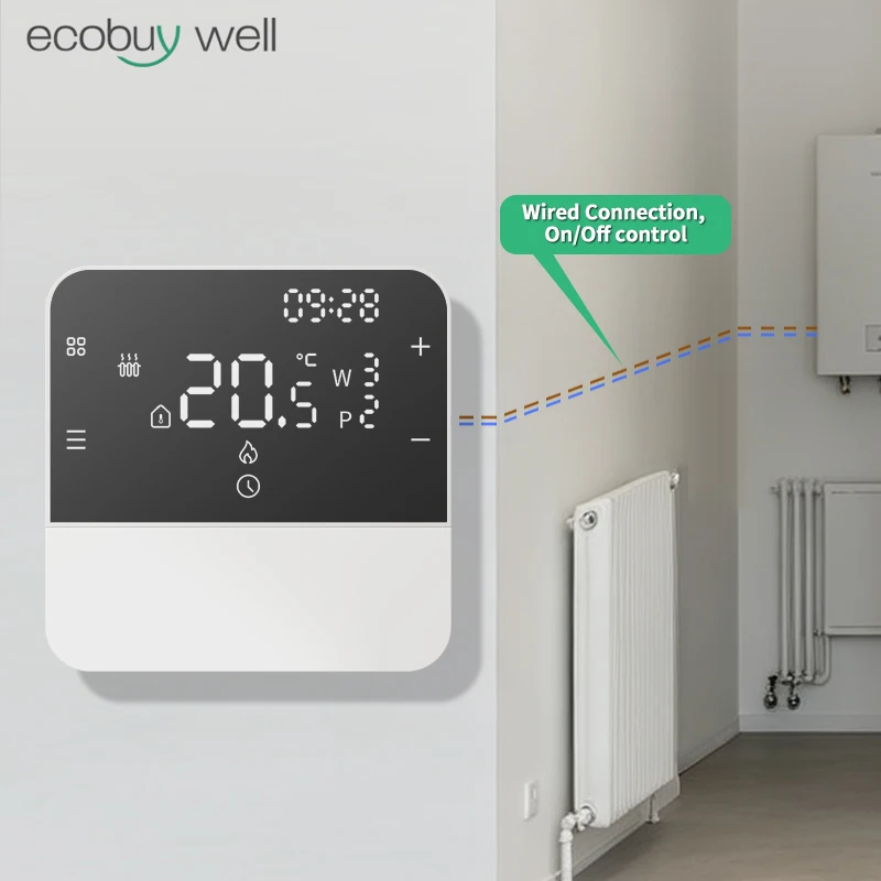 Programmable Digital Room Thermostat For Gas boiler Water Heating Battery-powered Boiler Thermostat Home Temperature controller