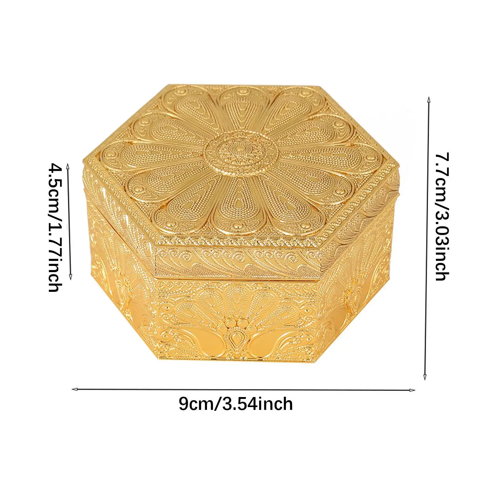 Embossed Jewelry Box Storage Case Holder Creative Organizer Display Home