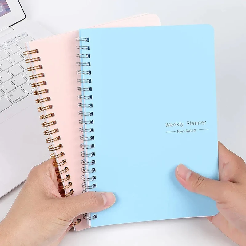 52 Wochen Spulen planer kawaii Englisch Zeitplan Wochen planer Notizblock Notizbuch 52 Blatt 104 Seiten Papiers tärke 100g/m² – Detail 1