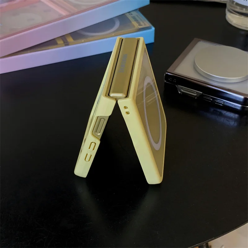 Samsung Galaxy Z Flip 7 FE 6 5用ケース 高級Magsafe対応 マグネット式ワイヤレス充電対応 ケース カバー Samsung Z Flip7 Flip6 Flip5用