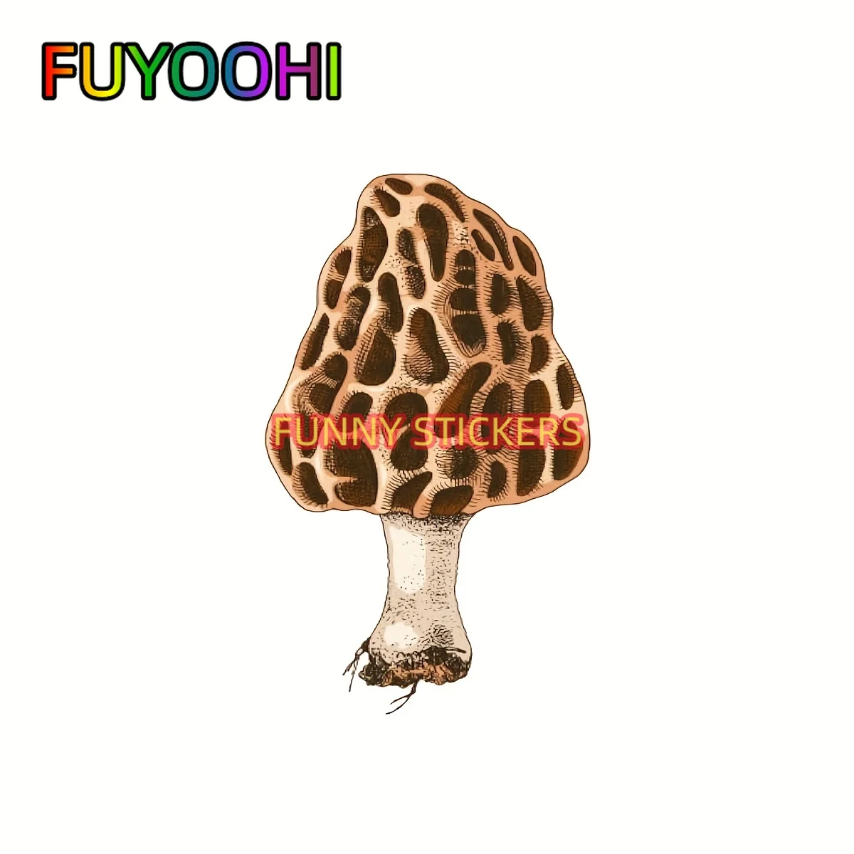 FUYOOHI Morel Mushroom Vinyl Sticker For Laptops , Cars, Trucks,etc