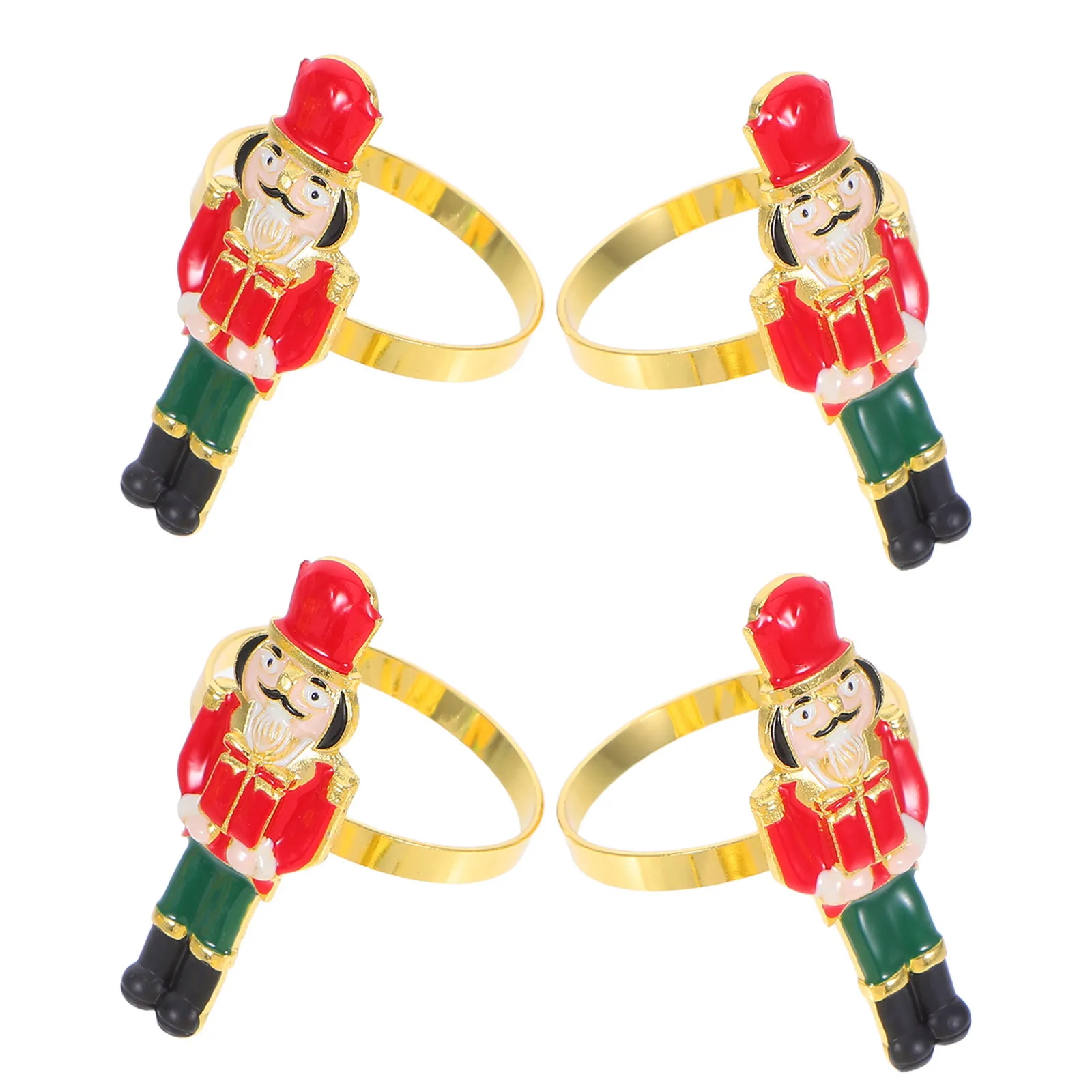 

Xmas Christmas Table Decoration Creative Napkin Rings Soldier Napkins Nutcracker