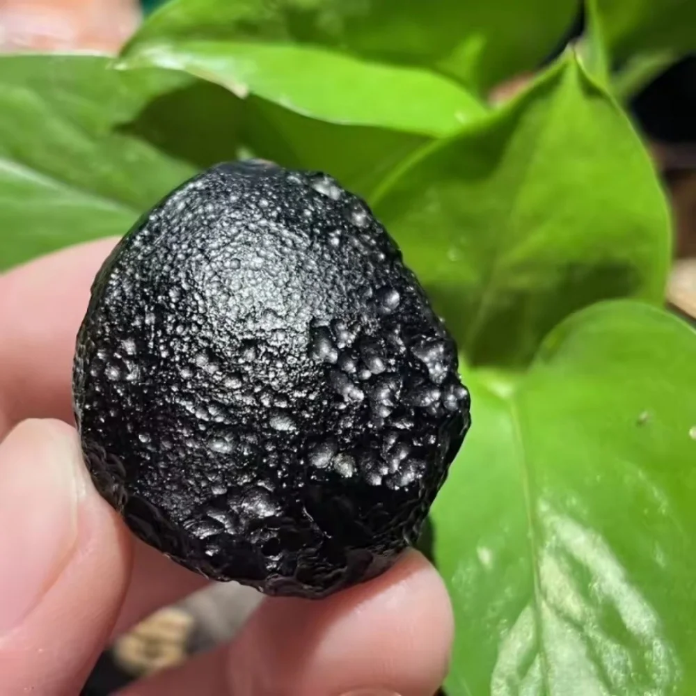 Natural Black Tektite Meteorite Stones  Irregular Mineral Specimen Rock Rough Stones for DIY Jewelry Making Collector's Gift