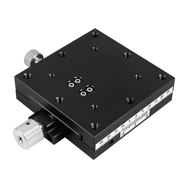 For X-axis Dovetail Groove Platform Precision Fine-tuning Screw-driven Manual Sliding Table XY-axis Displacement Table