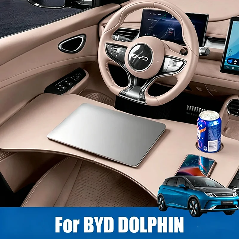For BYD Dolphin 2023 2024 2025 2026 Car Portable Office Table Foldable Dining-Table Laptop Tray Desk collapsible Accessories