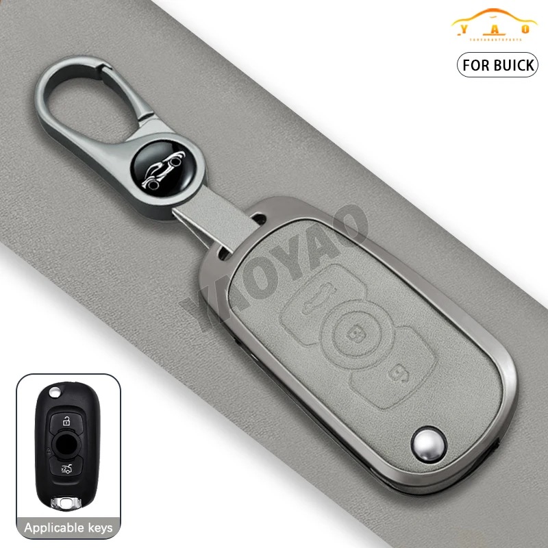 Leather Car Key Case Key Fob Cover Smart Key Shell For Buick Verano GT Excelle for Opel Astra K Vauxhall 2015 2016 2017 2018 201