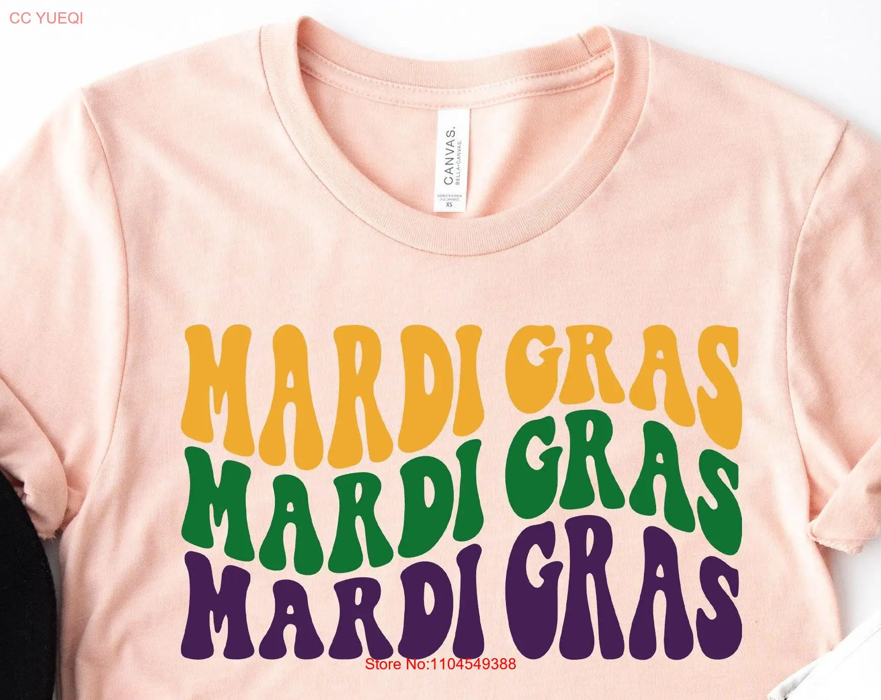 

Забавная футболка Happy Mardi Gras Nola Fat Tuesday Louisiana New Orleans Flower de Luce с длинными или короткими рукавами