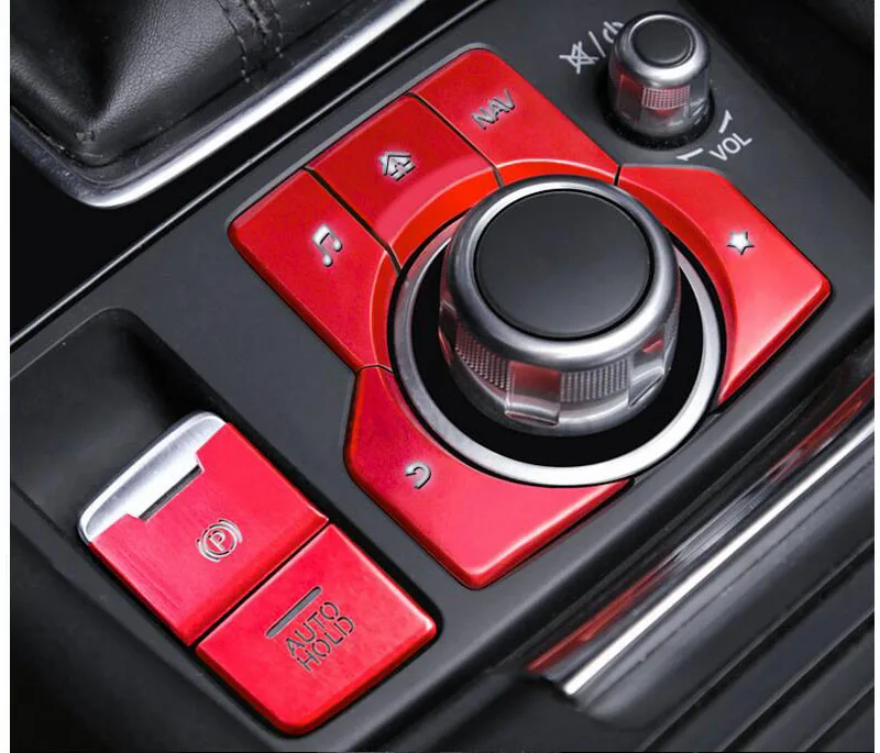 New Aluminum Electronic parking brake automatic parking button cover For CX-5 Mazda3 AXELA MAZDA6 ATENZA CX-3 CX-4 CAR STYING