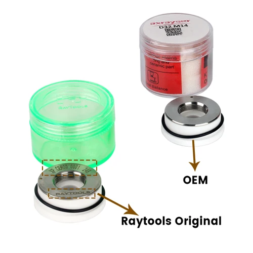 Imagen 2 del producto Raytools Original láser cerámica D32 M14 D28 M11 D19.5 M8 anillo de soporte de boquilla de cuerpo para cabezal de corte de fibra BT230 BT240 BMH110 114