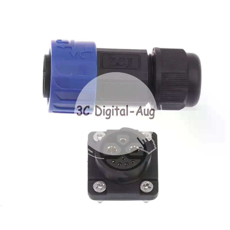 1Pcs 50A Energy Lithium Electric Bicycle Male Female Charging Port M23 2+1+5 Battery Connector Motorcycle Charger Plug Socket