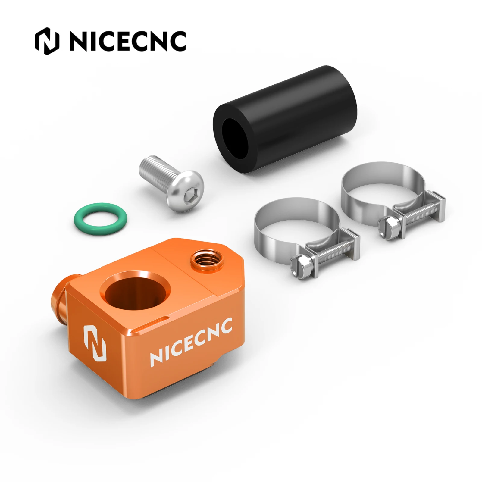 NICECNC Connecteur De Réservoir D'Huile Coudé Noir - Compatible Husqvarna TE & GasGas