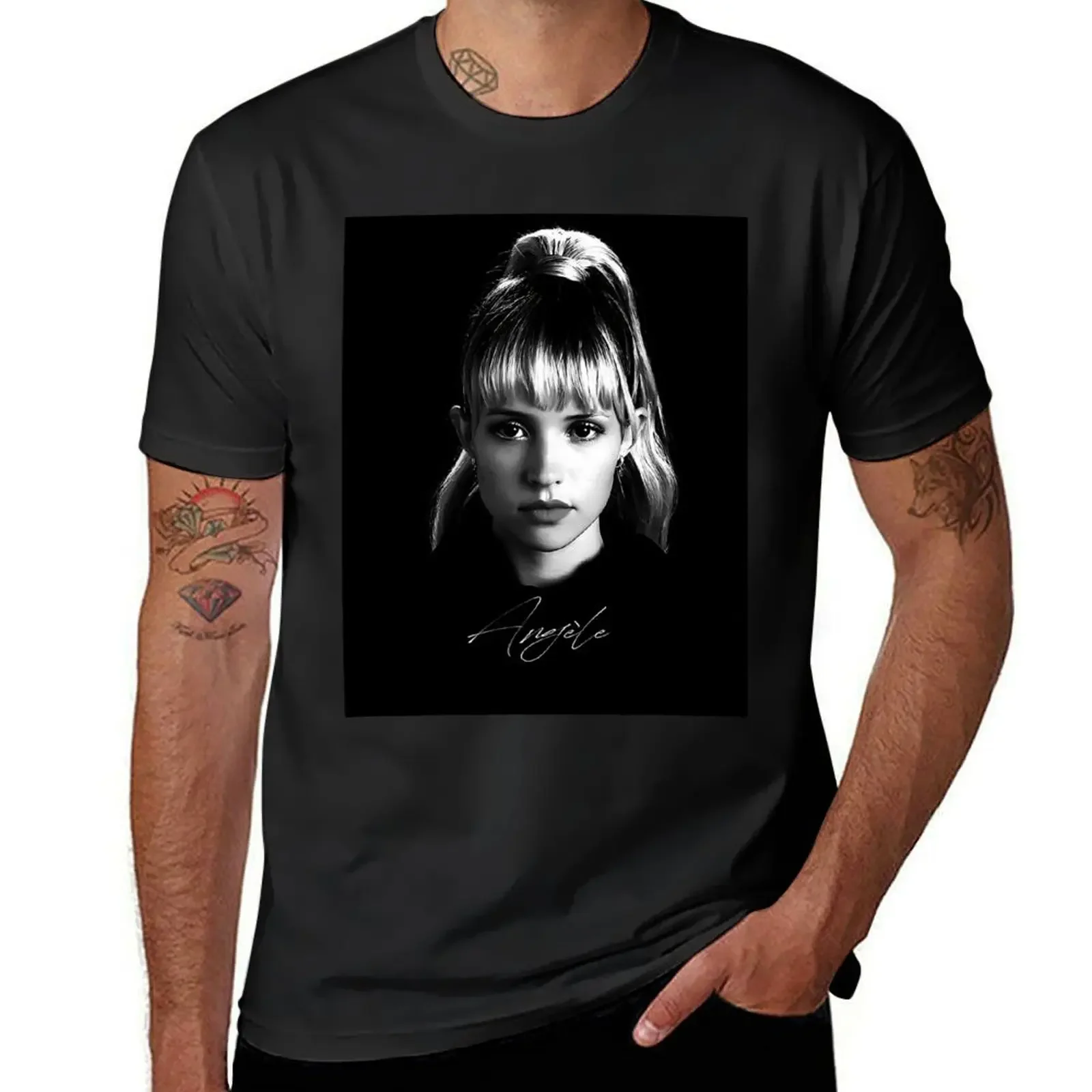 

angèle T-Shirt boys whites baggy shirts Funny t-shirts outfits for men