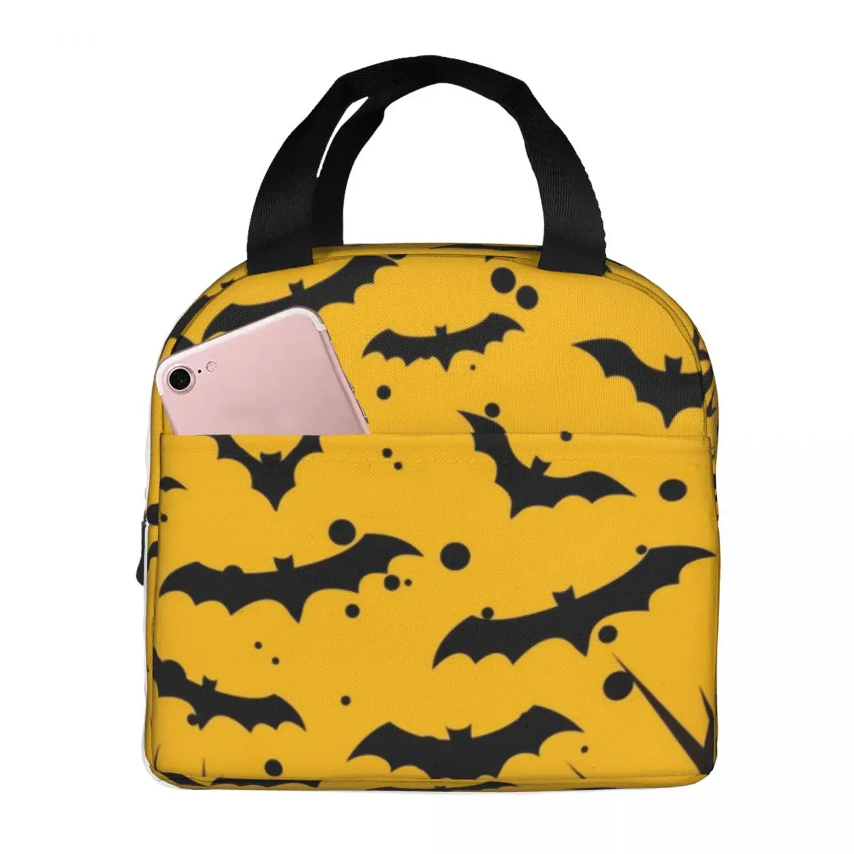 Vampires Bats Halloween Goth Occult Witch Insulated Lunch Bags for School Office Waterproof Thermal Cooler Bento Box