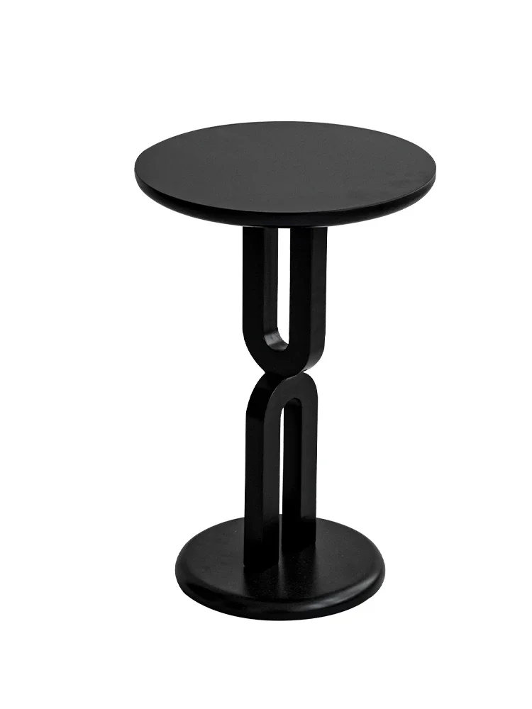 

YY Modern Light Luxury Internet-Famous and Vintage Living Room Home Side Table Black Tea Table