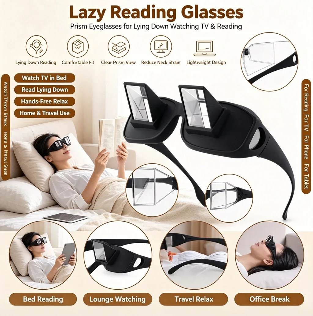 Periscope Periscope Horizontal Reading TV Sit View Glasses Fishing on Bed Lie Down Bed Prism Spectacles Horizontal Lazy Prism Angled Tools - Aliexpress Deal