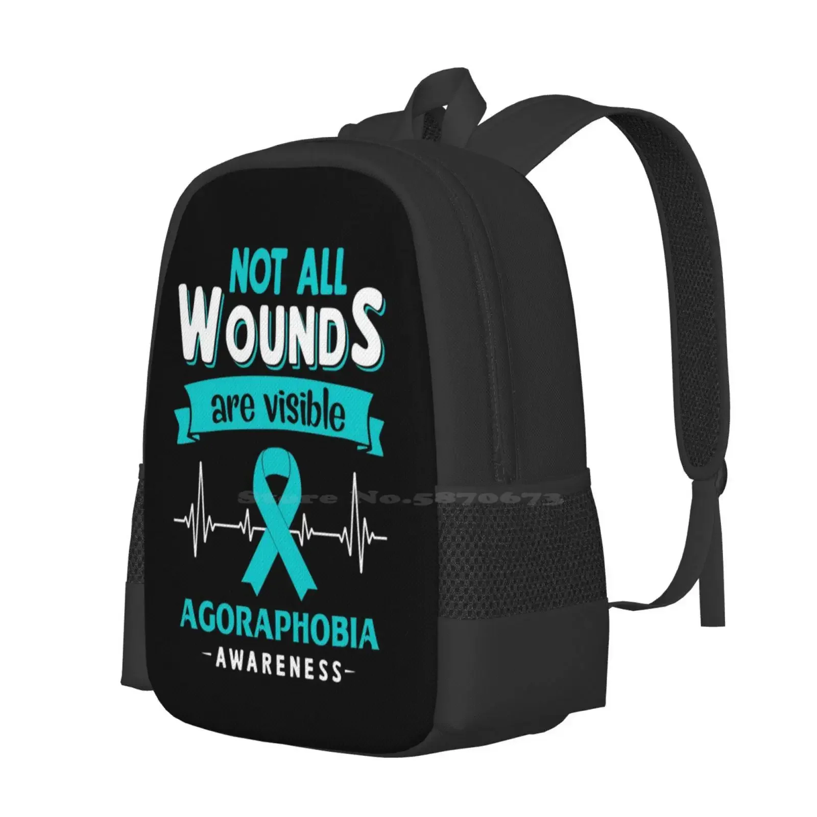 الوعي Agoraphobia ليس كل الجروح مرئية رائجة البيع حقيبة مدرسية على ظهره حقائب الموضة Agoraphobia الشريط Agoraphobia #2