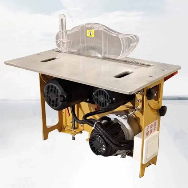 

Mini Table Chainsaw Cutting Machine Table Saw Angle Adjustable Electric Lifting Woodworking Push Table Saw 220V Dust Free Saw