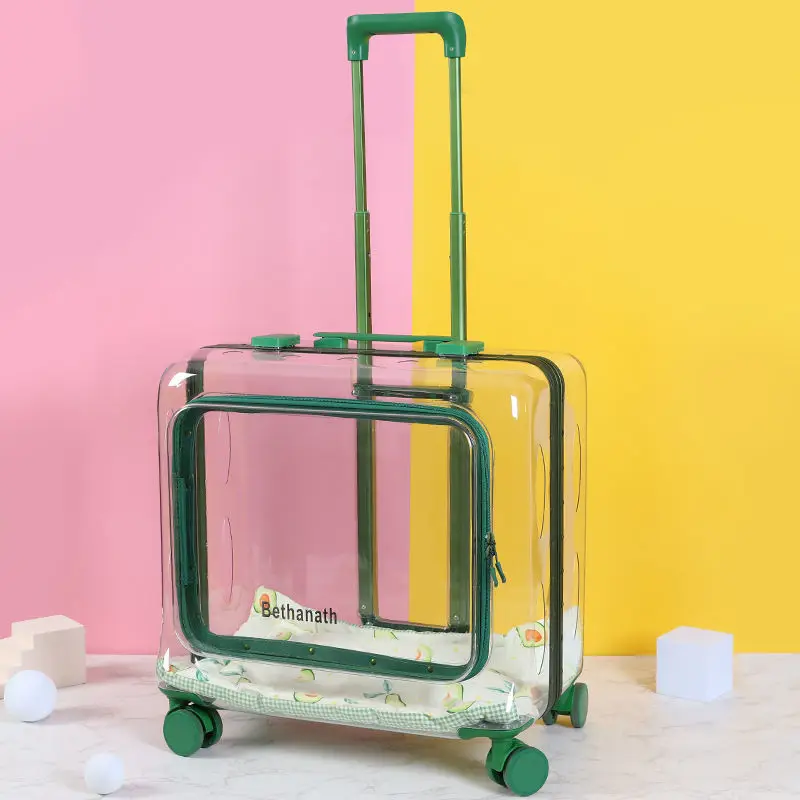 Pet Trolley Case Outing Bubble, Transparent Conveyors and Strollers, Carrier Cabin, Suitcase Bag for Cat, Pet Products Accessori