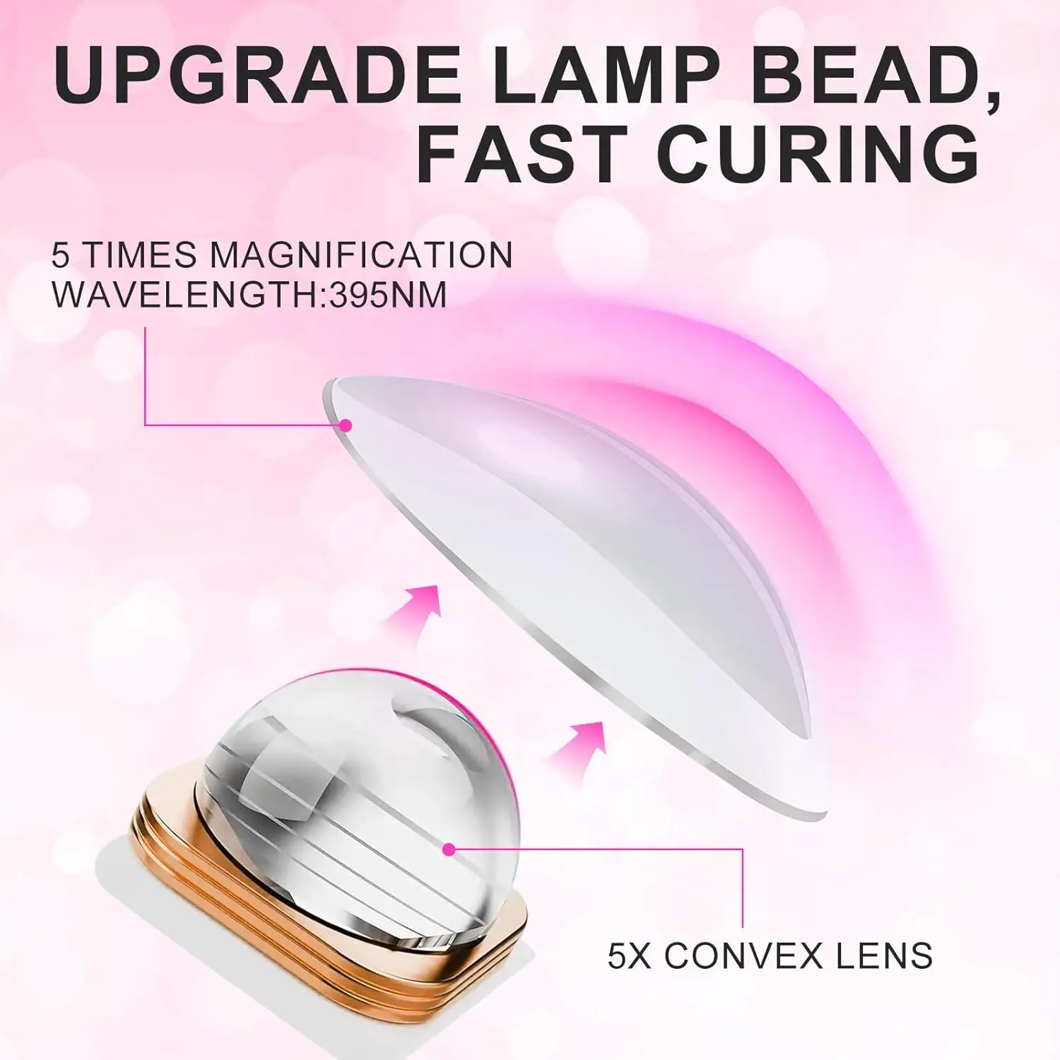 โคมไฟเล็บ LED UV ประดับเพชรแบบพกพาสําหรับเจลทาเล็บ - เครื่องเป่าเล็บไร้สายพร้อมจอแสดงผลดิจิตอล