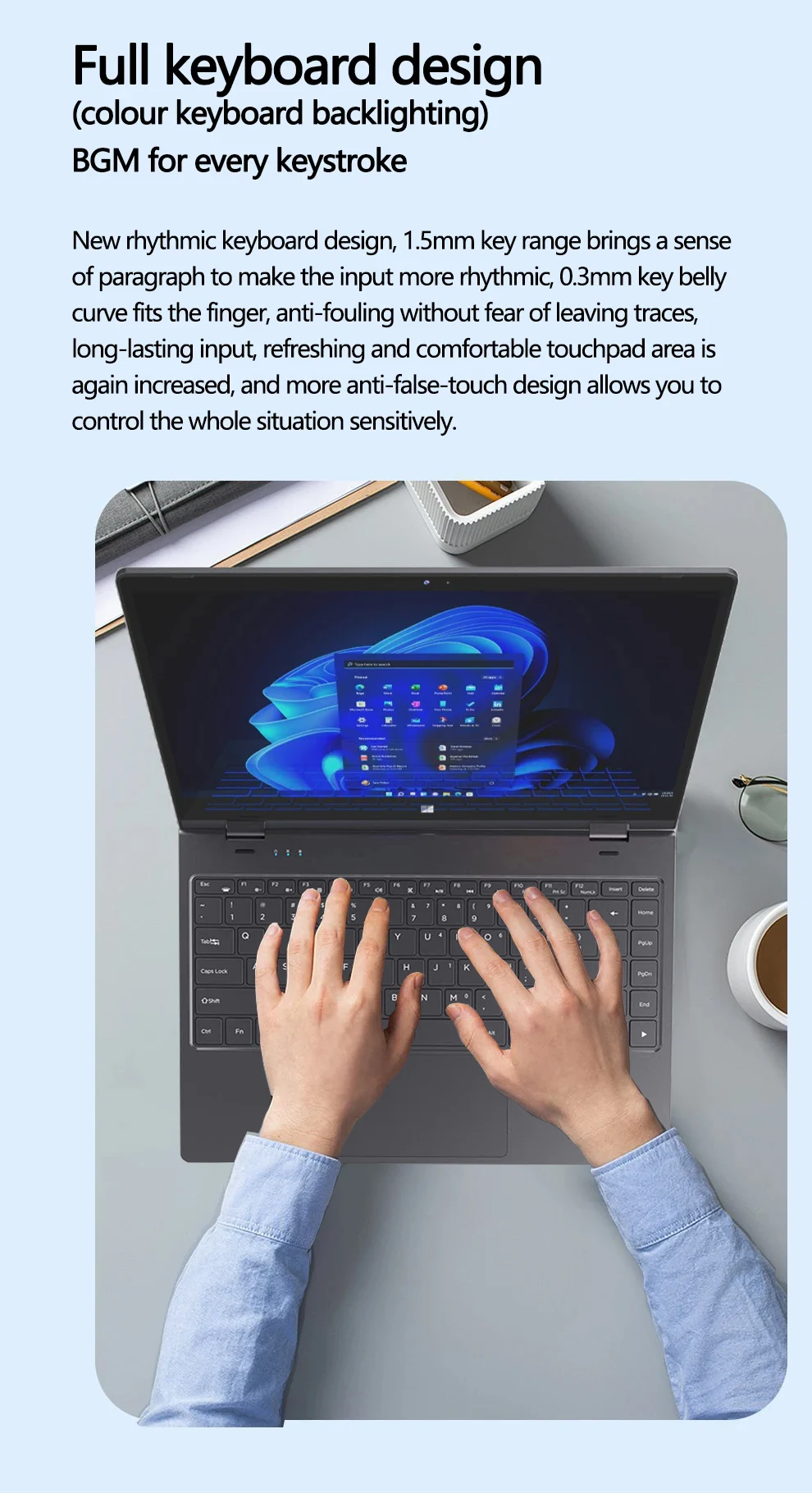 14'' Touch 360° Flip 2-in-1 Laptop FW-Y1 Mini Convertible Tablet Notebook Intel N95 12GB LPDDR5 Portable Student Office Netbook