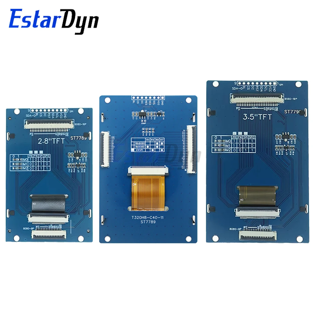 Estardyn 2.8/3.2/3.5 Inch SPI TFT LCD Display Module 240x320 320x480 ST7789/ST7796S 5V/3.3V PCB Adapter Screen for DIY