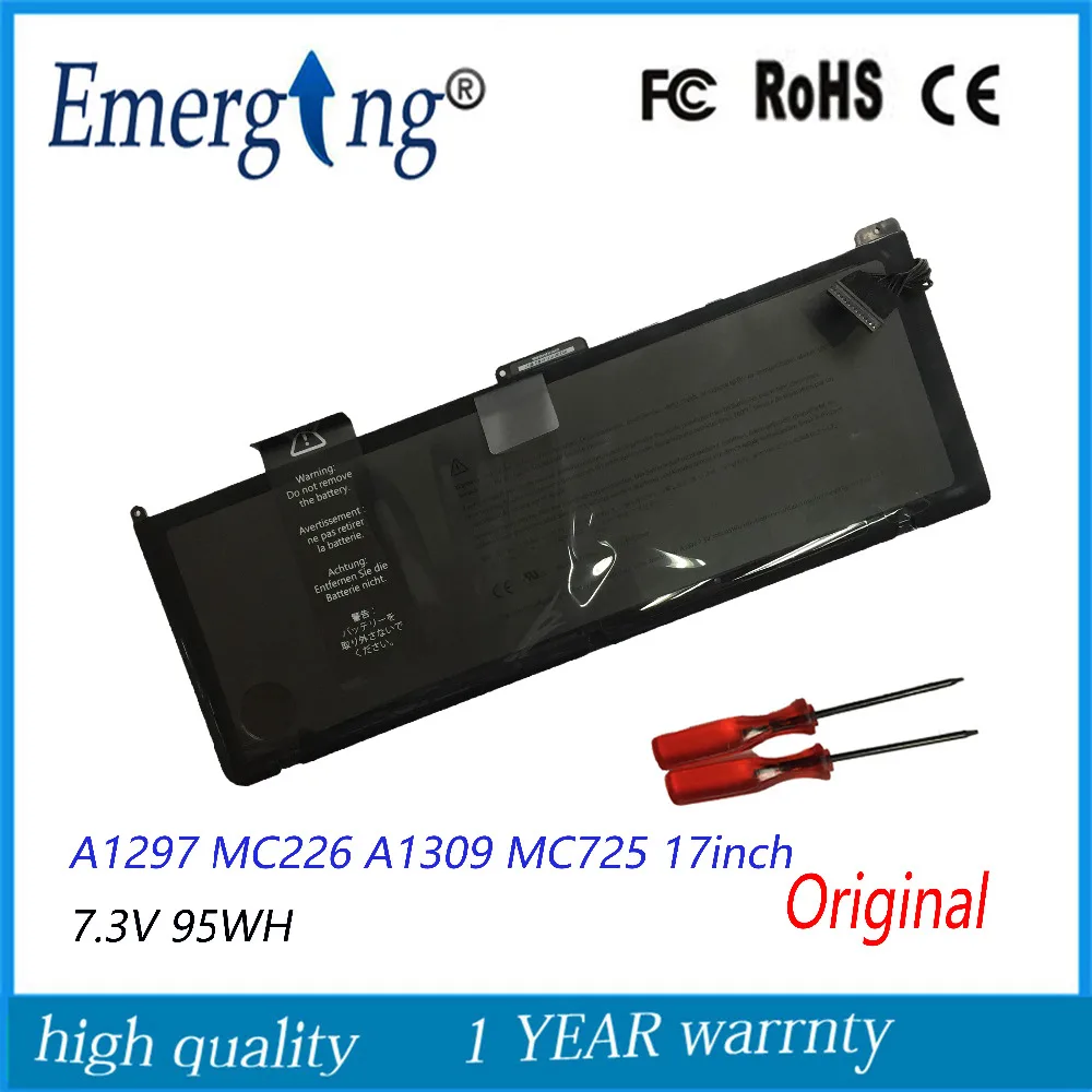 

New 7.3v 95Wh Original Laptop Battery A1309 for APPLE MacBook Pro 17INCH 2009year A1279 MC226TA With Tools