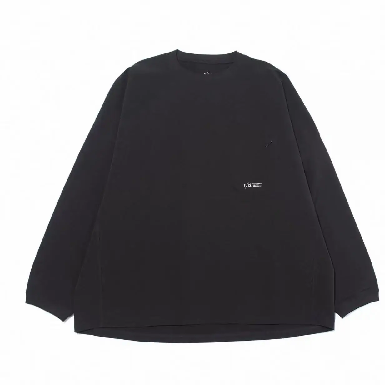 

Japanese F/CE Print Size Tag Functional Zipper Pockets Long Sleeve T Shirt Men Women High Quality Quick Dry Loose Casual T-shirt