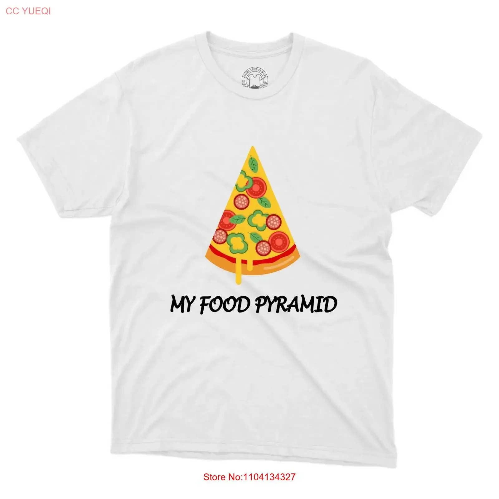 My Food Pyramid T Shirt Premium Quality  vintage Washed graphic Stylish Slightly Breathable streetwear designer clothes