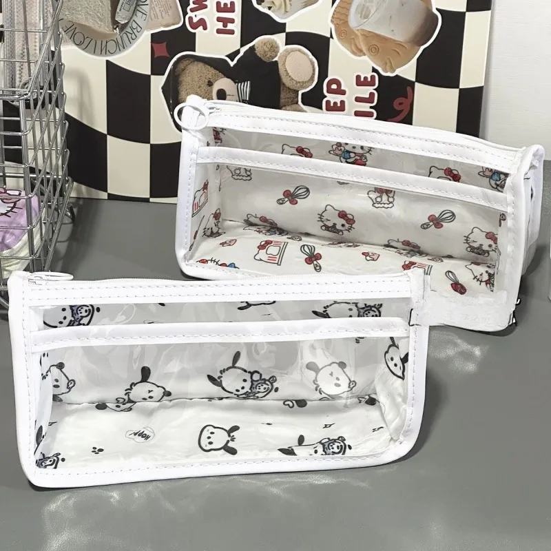 

Sanrio Hello Kitty Pencil Case Cartoon Anime Figures Pochacco Anime Merchandise Decoration Stationery Storage Bags Birthday Gift