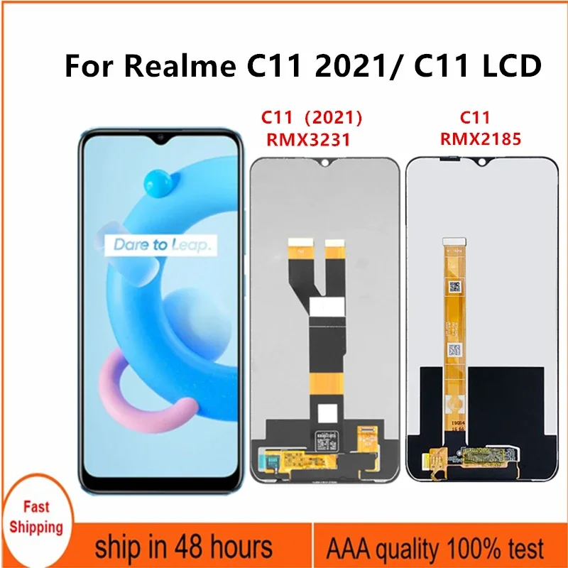 For Realme C11 2021 RMX3231 LCD Display Touch Screen Digitizer Assembly Replacement For Realme C11 RMX2185 Screen