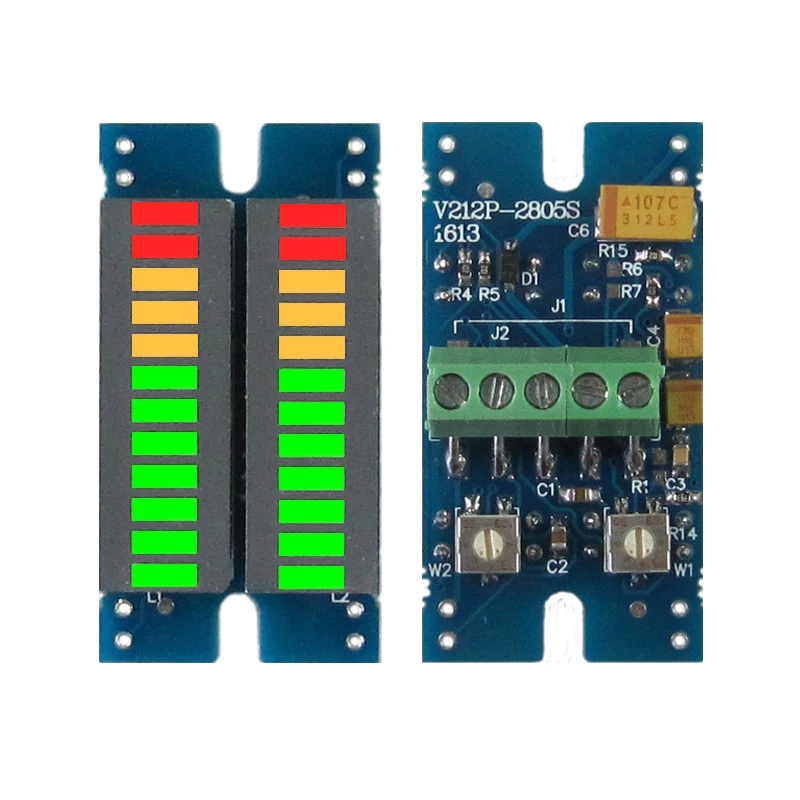2*12 segmentowe LED muzyka analizator widma Audio Stereo podwójny kanał wskaźnik poziomu VU miernik głośności wskaźnik poziomu DC5V