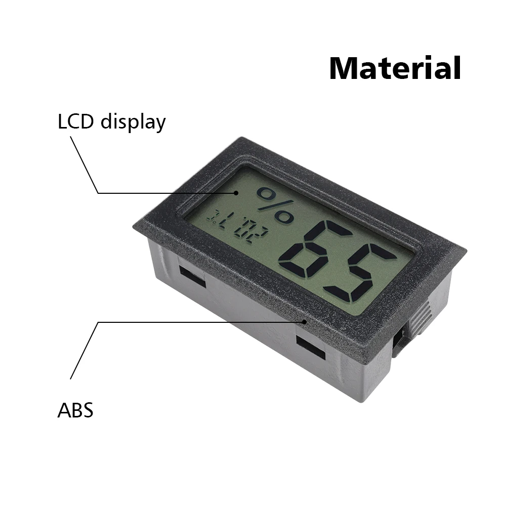 Mini LCD Cyfrowy Wyświetlacz Termohigrometr Wbudowany Termometr Higrometr Czujnik Temperatury Miernik Wilgotności Miernik Przyrządy