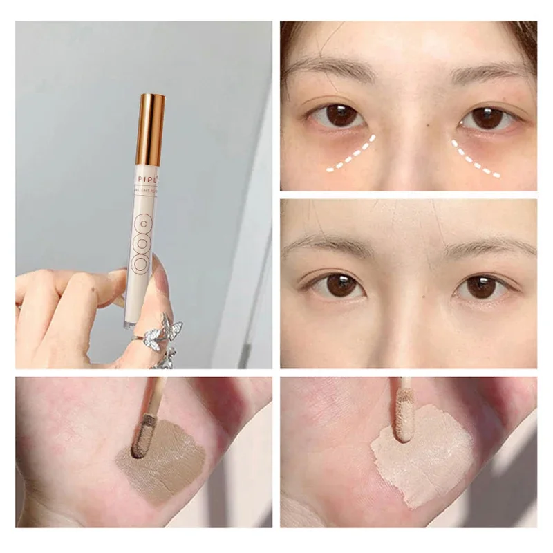 Resaltador con purpurina, sombra de ojos líquida con purpurina, ilumina el contorno, sombra lateral mate para la nariz, maquillaje de lápiz de gusano de seda Natural