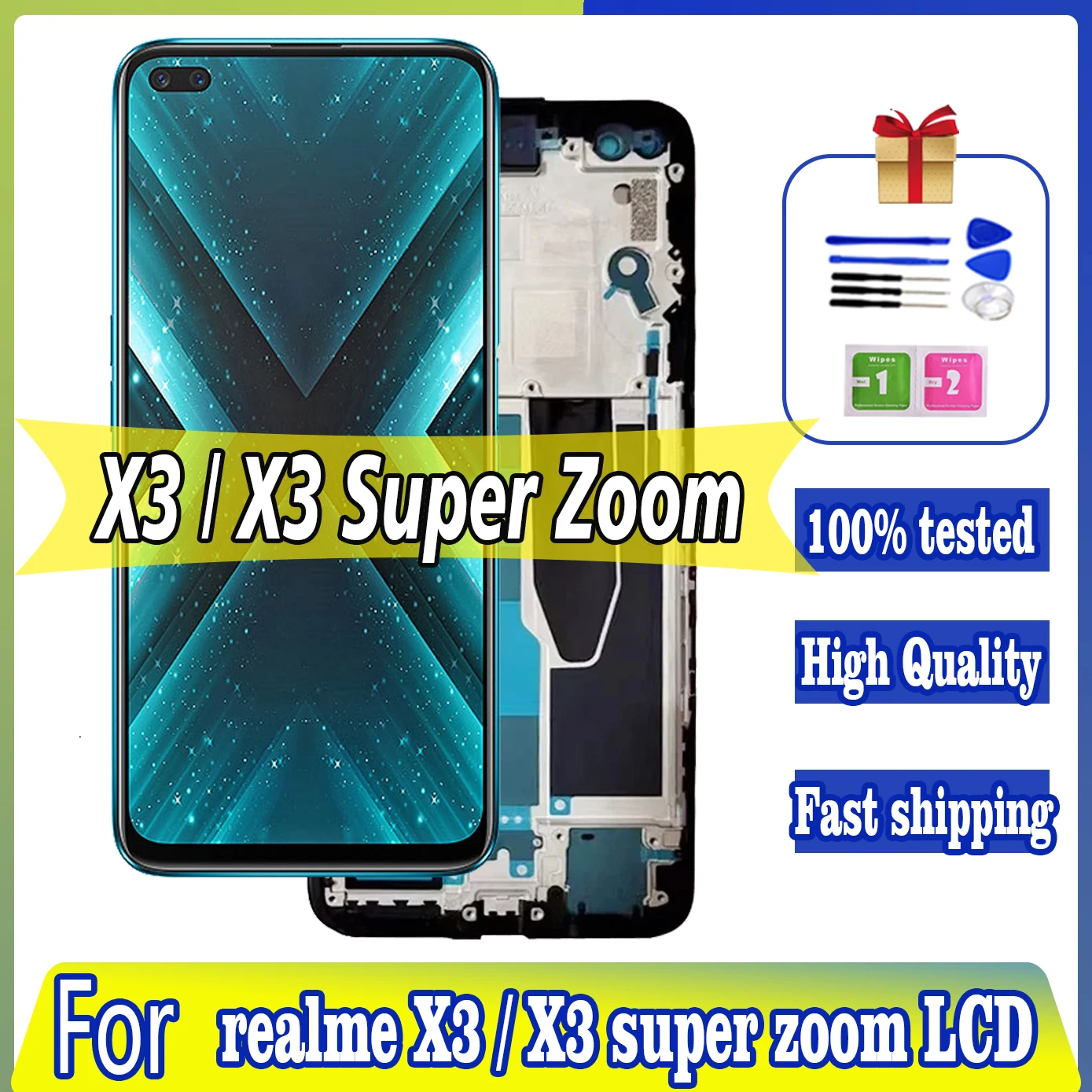 

Display 6.6" LCD For Realme X3 SuperZoom RMX2086 RMX2083 LCD Touch Screen RMX2142 RMX2081 RMX2085 LCD Digitizer Assembly