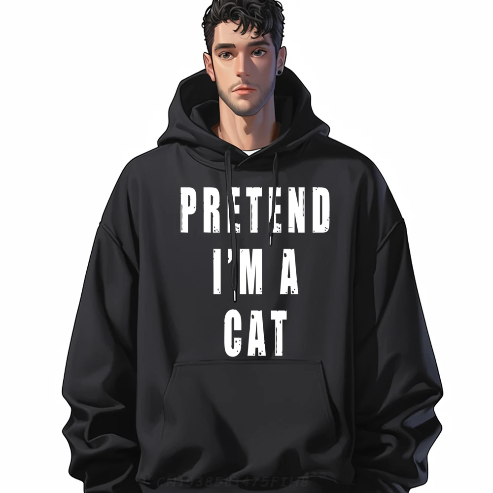 Pretend I M A Cat Funny Lazy Last Minute Halloween Costume Mens Designer Clothes Luxury Sweater Big Size Easter Day