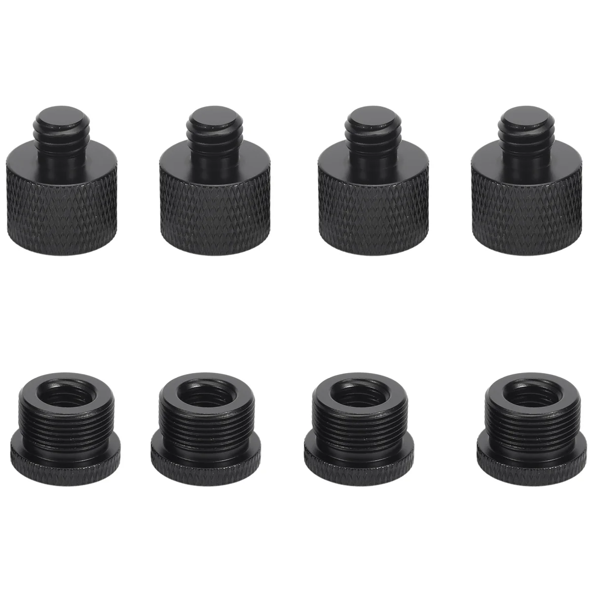 8 Pcs Mic Thread Adapter Set 5/8 Female to 3/8 Male and 3/8 Female to 5/8 Male Screw Adapter Thread for Micr Stand Mount