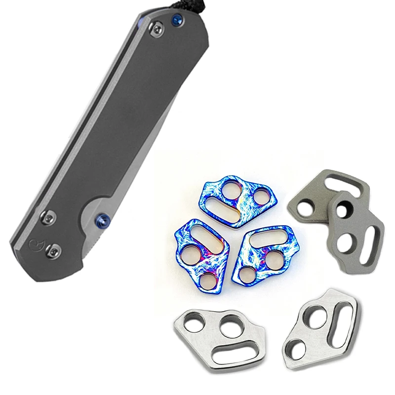 4 Colors Custom Titanium Alloy Knife Hanging Rope Accessories for Chris Reeve Small Sebenza 21/31 Knives DIY Making Parts
