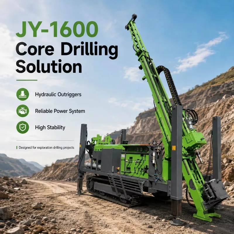 Customized Fully Hydraulic Core Drilling Rig Engine Pump Motor PLC 1600m High Efficiency 10000kg 6-Month Warranty 95mm Through-H