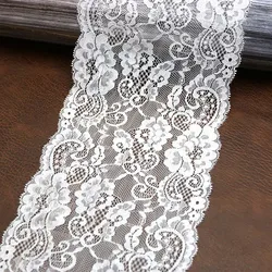 (3 meters/lot) 170ｍm White Elastic Lace Fabric French Hollow Underwear Stretch Lace Trim Manual DIY Wrapping Gifts Ribbon