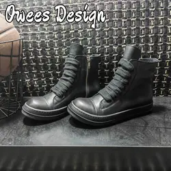 Men Shoes for Women Genuine Leather Low Thick Shoelaces Trainers Skateboard Dance Sneakers High Vintage Original Luxury Sneakers