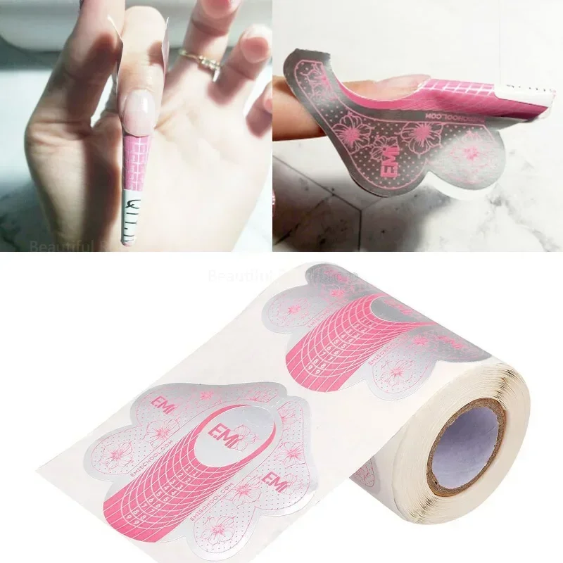 Professional Nail Form Polish False Nails Tips Extension Mold Stickers Self-Adhesive UV Gel Paper Manicure формы для наращивания