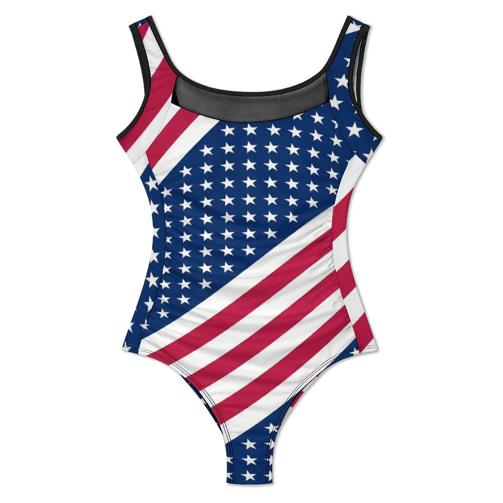 United States of American Flag Swimsuit Stars Print Push Up Swimwear One Piece Surfing Bathing Suits Swimsuits Beach Outfits