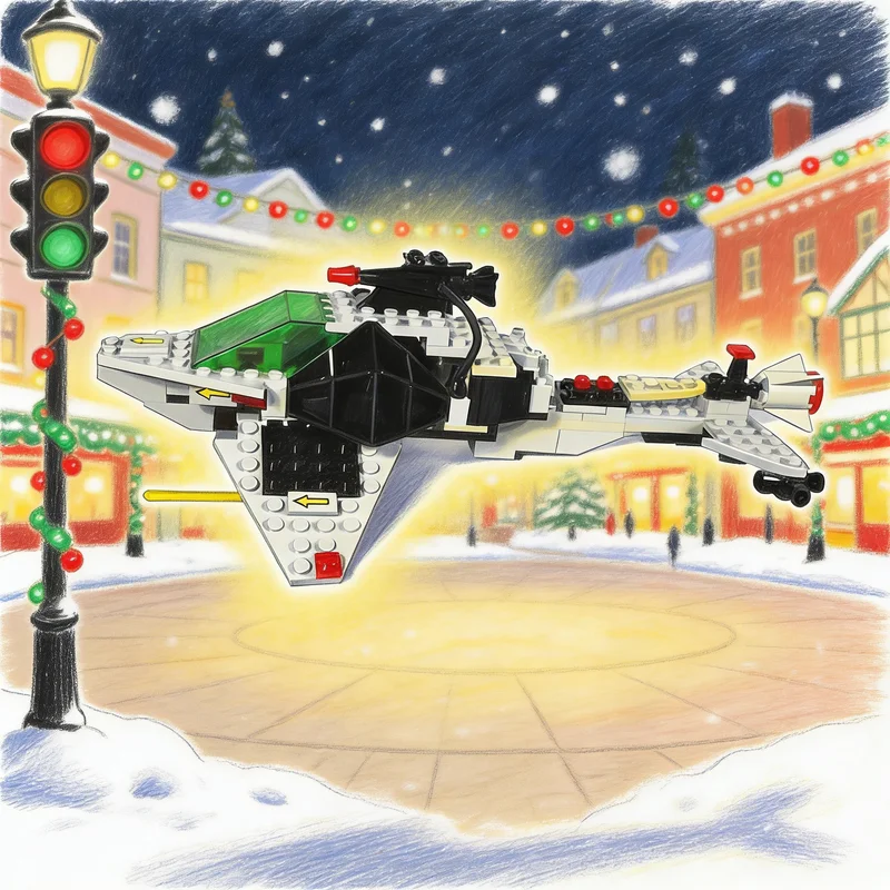 135pcs MOC Orca Classic Space B Space Classic Model Building Blocks Construction Toy Christmas Gifts Idea Education Brick DIY